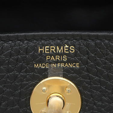 エルメス HERMES リンディ ミニ 20 ブラック トリヨンクレマンス ショルダーバッグ ゴールド金具 新品 未使用 黒