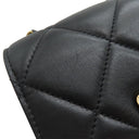 シャネル CHANEL マトラッセ チェーンショルダー ブラック ラムスキン ショルダーバッグ ヴィンテージ金具 黒