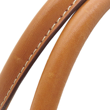 セリーヌ CELINE マカダム ハーフムーン ブラウン PVC レザー ハンドバッグ ゴールド金具 茶 ミニボストン