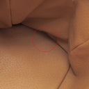 セリーヌ CELINE マカダム ハーフムーン ブラウン PVC レザー ハンドバッグ ゴールド金具 茶 ミニボストン