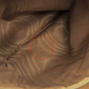 セリーヌ CELINE マカダム ハーフムーン ブラウン PVC レザー ハンドバッグ ゴールド金具 茶 ミニボストン