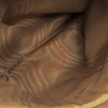 セリーヌ CELINE マカダム ハーフムーン ブラウン PVC レザー ハンドバッグ ゴールド金具 茶 ミニボストン