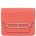 エルメス HERMES ロウリス ルリ スリム ヴェルソ ローズテキサス×シエンヌ エバーカラー 二つ折り財布 シルバー金具 コンパクトウォレット ベルトバッグ