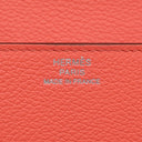 エルメス HERMES ロウリス ルリ スリム ヴェルソ ローズテキサス×シエンヌ エバーカラー 二つ折り財布 シルバー金具 コンパクトウォレット ベルトバッグ