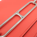 エルメス HERMES ロウリス ルリ スリム ヴェルソ ローズテキサス×シエンヌ エバーカラー 二つ折り財布 シルバー金具 コンパクトウォレット ベルトバッグ