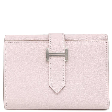 エルメス HERMES ベアン コンビネ モーヴペール シェーブル 三つ折り財布 シルバー金具 新品 未使用