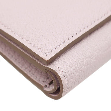 エルメス HERMES ベアン コンビネ モーヴペール シェーブル 三つ折り財布 シルバー金具 新品 未使用