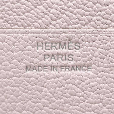エルメス HERMES ベアン コンビネ モーヴペール シェーブル 三つ折り財布 シルバー金具 新品 未使用