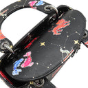 クリスチャン・ディオール Christian Dior レディディオール ピクセル ゾディアック ブラック カーフ 2WAYバッグ シルバー金具 黒 星座