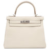 エルメス HERMES ケリー28 内縫い クレ トゴ 2WAYバッグ シルバー金具 オフホワイト ショルダー