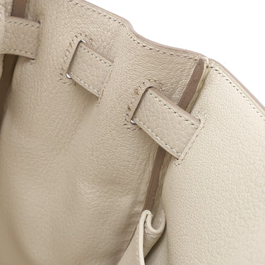 エルメス HERMES ケリー28 内縫い クレ トゴ 2WAYバッグ シルバー金具 オフホワイト ショルダー