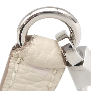 エルメス HERMES ケリー28 内縫い クレ トゴ 2WAYバッグ シルバー金具 オフホワイト ショルダー