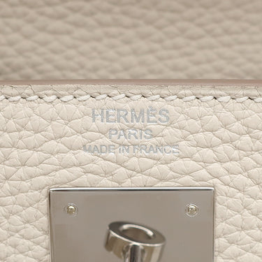 エルメス HERMES ケリー28 内縫い クレ トゴ 2WAYバッグ シルバー金具 オフホワイト ショルダー