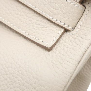 エルメス HERMES ケリー28 内縫い クレ トゴ 2WAYバッグ シルバー金具 オフホワイト ショルダー