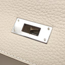 エルメス HERMES ケリー28 内縫い クレ トゴ 2WAYバッグ シルバー金具 オフホワイト ショルダー