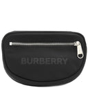 バーバリー BURBERRY スモール ロゴプリント キャノン バムバッグ ブラック ナイロン ボディバッグ シルバー金具 黒