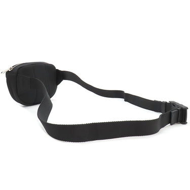 バーバリー BURBERRY スモール ロゴプリント キャノン バムバッグ ブラック ナイロン ボディバッグ シルバー金具 黒