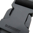 バーバリー BURBERRY スモール ロゴプリント キャノン バムバッグ ブラック ナイロン ボディバッグ シルバー金具 黒