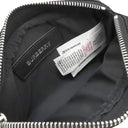 バーバリー BURBERRY スモール ロゴプリント キャノン バムバッグ ブラック ナイロン ボディバッグ シルバー金具 黒
