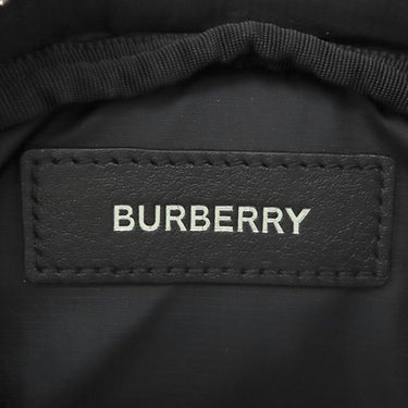 バーバリー BURBERRY スモール ロゴプリント キャノン バムバッグ ブラック ナイロン ボディバッグ シルバー金具 黒