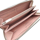 ルイヴィトン LOUIS VUITTON ジッピー ウォレット M80490 ピンク×ホワイト モノグラムマヒナ 長財布 シルバー金具 グラデーション ラウンドファスナー