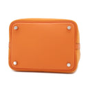 エルメス HERMES ピコタンロック カーゴPM オレンジ ヴォースイフト トワルゴエラン ハンドバッグ シルバー金具 新品 未使用 トワルＨ