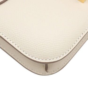 エルメス HERMES コンスタンス 24 ミロワール クレ ヴォーエプソン ショルダーバッグ ゴールド金具 新品 未使用 オフホワイト