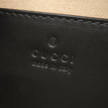 グッチ GUCCI インターロッキングG ハート ショルダー 751628 ブラック レザー ショルダーバッグ ゴールド金具 黒