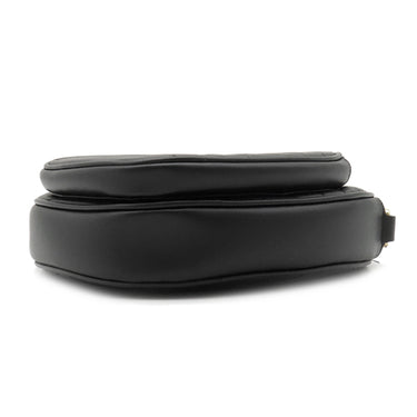 グッチ GUCCI インターロッキングG ハート ショルダー 751628 ブラック レザー ショルダーバッグ ゴールド金具 黒