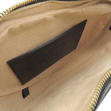 グッチ GUCCI インターロッキングG ハート ショルダー 751628 ブラック レザー ショルダーバッグ ゴールド金具 黒