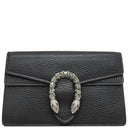 グッチ GUCCI ディオニュソス ミニバッグ 476432 ブラック メタル ストラクチャードレザー ショルダーバッグ シルバー金具 黒 タイガーヘッド スパー クロージャー