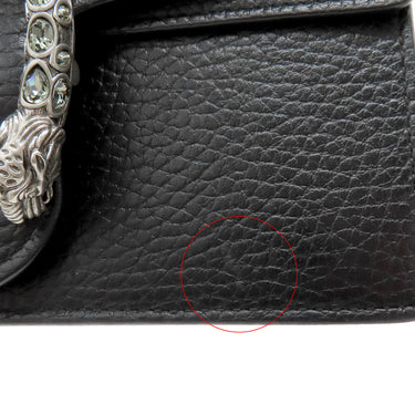 グッチ GUCCI ディオニュソス ミニバッグ 476432 ブラック メタル ストラクチャードレザー ショルダーバッグ シルバー金具 黒 タイガーヘッド スパー クロージャー