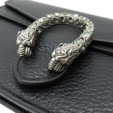 グッチ GUCCI ディオニュソス ミニバッグ 476432 ブラック メタル ストラクチャードレザー ショルダーバッグ シルバー金具 黒 タイガーヘッド スパー クロージャー
