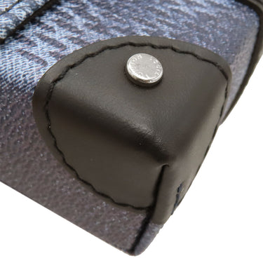 ルイヴィトン LOUIS VUITTON トランクスリングバッグ N50061 ダミエソルト PVCコーティングキャンバス ショルダーバッグ シルバー金具 青 黒