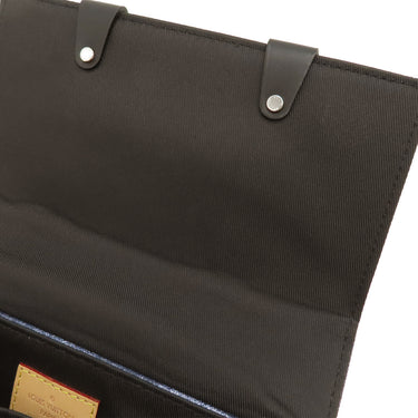 ルイヴィトン LOUIS VUITTON トランクスリングバッグ N50061 ダミエソルト PVCコーティングキャンバス ショルダーバッグ シルバー金具 青 黒