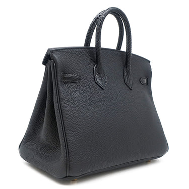 エルメス HERMES バーキン25 タッチ ノワール トゴ リザード ハンドバッグ ゴールド金具 新品 未使用 黒