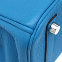エルメス HERMES バーキン25 ブルーザンジバル トゴ ハンドバッグ シルバー金具 青