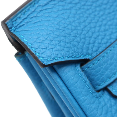 エルメス HERMES バーキン25 ブルーザンジバル トゴ ハンドバッグ シルバー金具 青