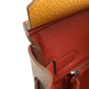 エルメス HERMES バーキン30 カザック トゥルティエールグレー×ムタード×サンギーヌ トリヨンクレマンス スイフト ハンドバッグ マットシルバー金具