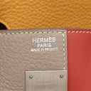 エルメス HERMES バーキン30 カザック トゥルティエールグレー×ムタード×サンギーヌ トリヨンクレマンス スイフト ハンドバッグ マットシルバー金具