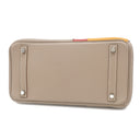 エルメス HERMES バーキン30 カザック トゥルティエールグレー×ムタード×サンギーヌ トリヨンクレマンス スイフト ハンドバッグ マットシルバー金具