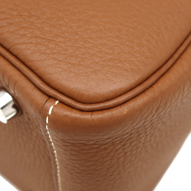 エルメス HERMES リンディ26 ゴールド トリヨンクレマンス 2WAYバッグ シルバー金具 茶