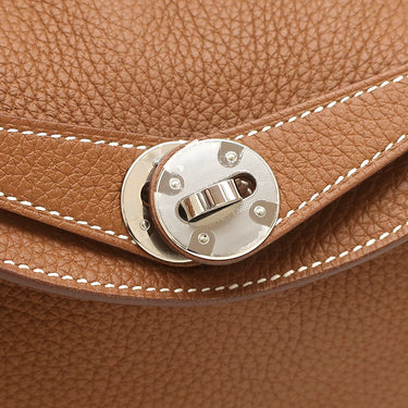 エルメス HERMES リンディ26 ゴールド トリヨンクレマンス 2WAYバッグ シルバー金具 茶
