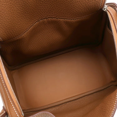 エルメス HERMES リンディ26 ゴールド トリヨンクレマンス 2WAYバッグ シルバー金具 茶