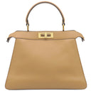 フェンディ FENDI ピーカブー アイシーユー ミディアム 8BN321 ベージュ レザー 2WAYバッグ ゴールド金具 セレリア バイカラー ピンク