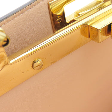 フェンディ FENDI ピーカブー アイシーユー ミディアム 8BN321 ベージュ レザー 2WAYバッグ ゴールド金具 セレリア バイカラー ピンク