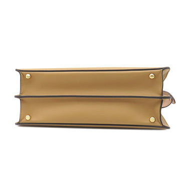 フェンディ FENDI ピーカブー アイシーユー ミディアム 8BN321 ベージュ レザー 2WAYバッグ ゴールド金具 セレリア バイカラー ピンク