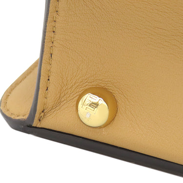 フェンディ FENDI ピーカブー アイシーユー ミディアム 8BN321 ベージュ レザー 2WAYバッグ ゴールド金具 セレリア バイカラー ピンク