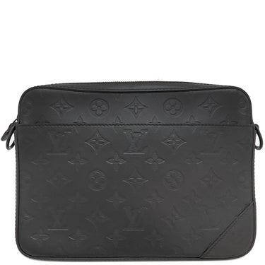 ルイヴィトン LOUIS VUITTON デュオ メッセンジャー M69827 ノワール モノグラムシャドウ ショルダーバッグ マットブラック金具 黒