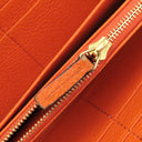 グッチ GUCCI ロゴ ジップアラウンド ウォレット 658691 オレンジ レザー 長財布 ゴールド金具 ラウンドファスナー